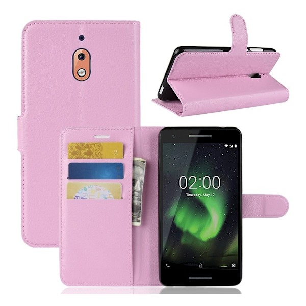 Classic Nokia 2.1 flip veske - Rosa Pink