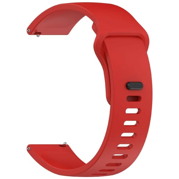 22mm Silikon Klockarmband Samsung Huawei Garmin Xiaomi Universal Handledsrem - Röd Röd