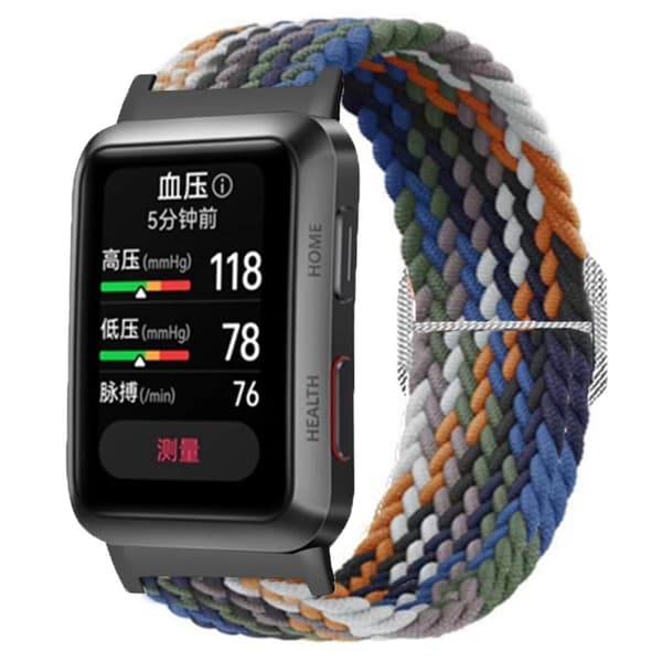 Huawei Watch D Elastiskt flätat klockarmband i nylon Justerbart armband - Jeans Färg multifärg