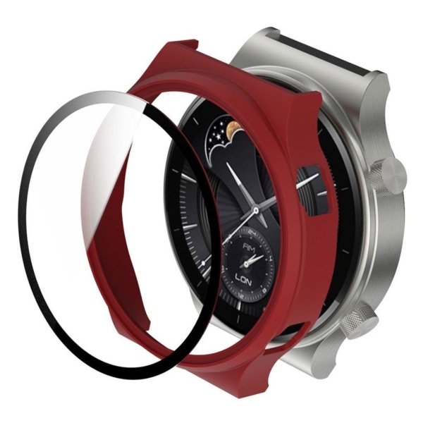 Huawei Watch GT 2 Pro matte cover with tempered glass - Red Röd