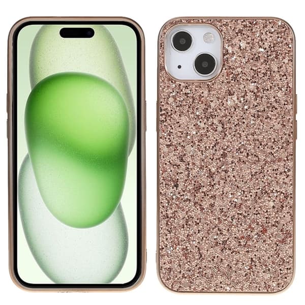 Glitter iPhone 15 kotelot - Pinkki Pink