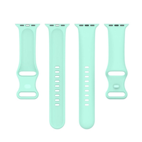 Silicone watch strap for Apple Watch 40mm - Cyan / Size: S Green