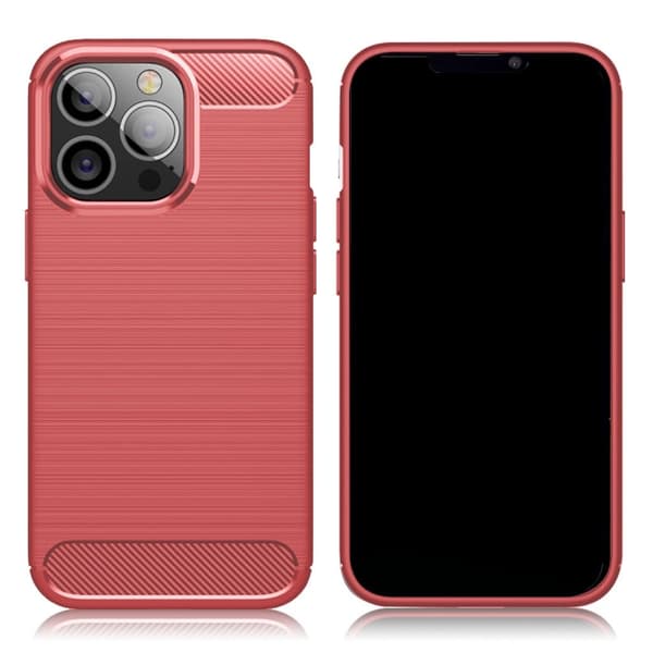 Carbon Flex iPhone 13 Pro deksel - Rød Red