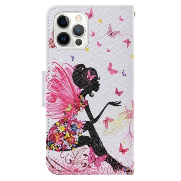 Wonderland iPhone 13 Pro flip etui - Fe-Sommerfugl Multicolor