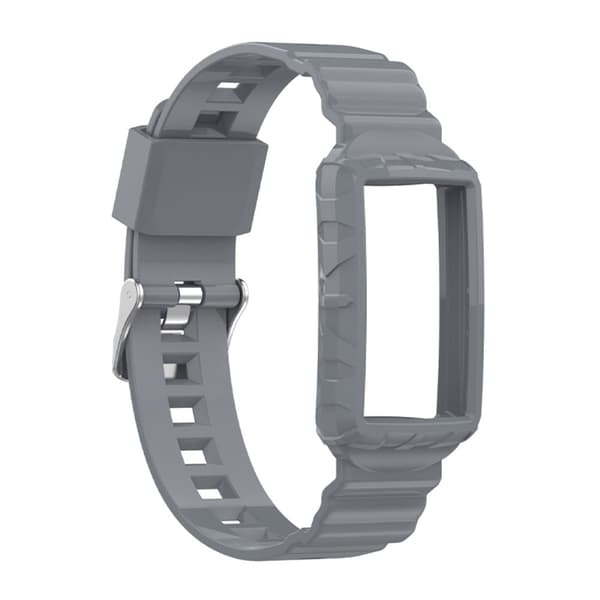 Fitbit Charge 5 / 4 / 3 integrert TPU-deksel + klokkerem - Grå Silver grey