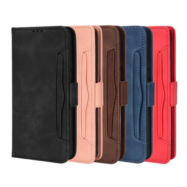 Stilfuldt Læder Etui med Pung til Xiaomi 12 Pro - Sort Black