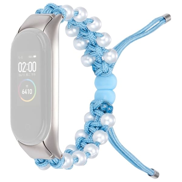 Xiaomi Mi Smart Band 4 / 3 stilig perle dekor urrem - Blå Blue