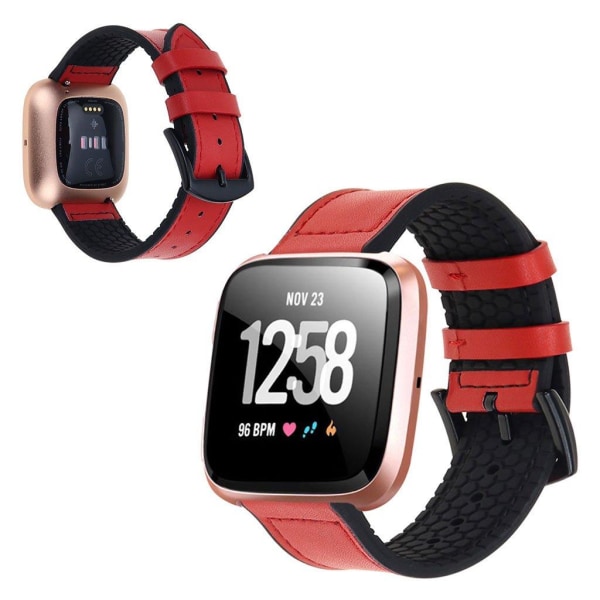 Fitbit Versa 2 / Versa Lite / Versa silikoninen nahkanauha - Punainen Red