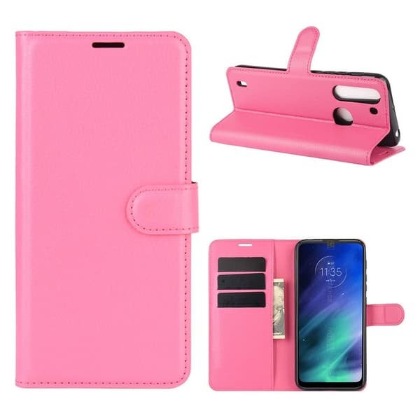 Classic Motorola One Fusion Flippetui - Rose Pink