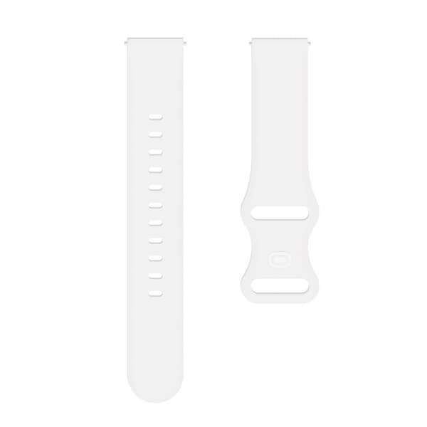 22 mm universal sportsklokkerem i silikon - Hvit White