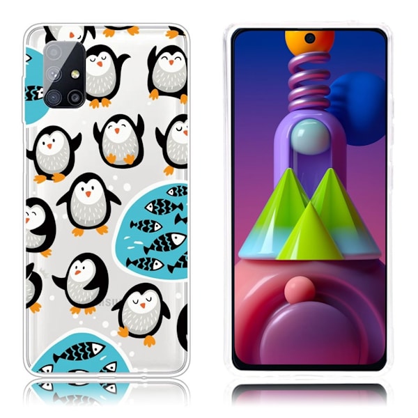 Deco Samsung Galaxy M51 Etui - Pingvin White