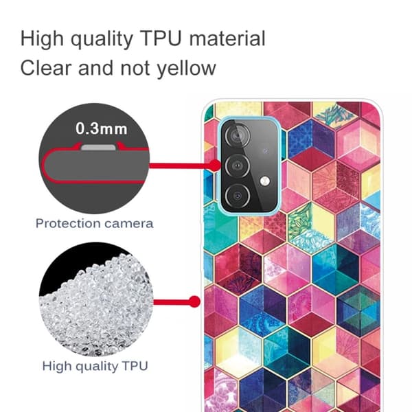 Deco Samsung Galaxy A73 skal - Färgglada Block multifärg