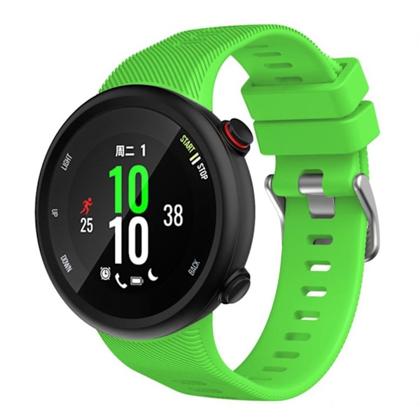 Garmin Forerunner 45S silikoni hopea solki kellonauha - Vihreä Green
