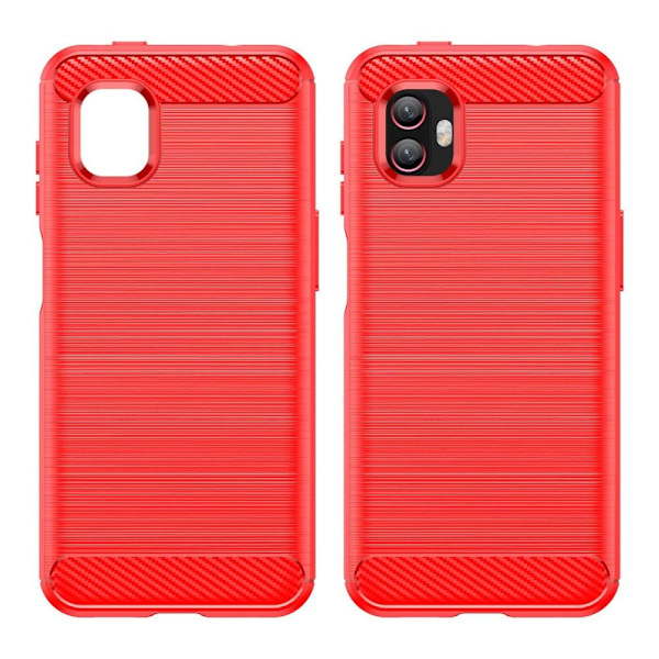 Carbon Flex Suojakotelo Samsung Galaxy Xcover 6 Pro / Xcover 2 Pro - Punainen Red