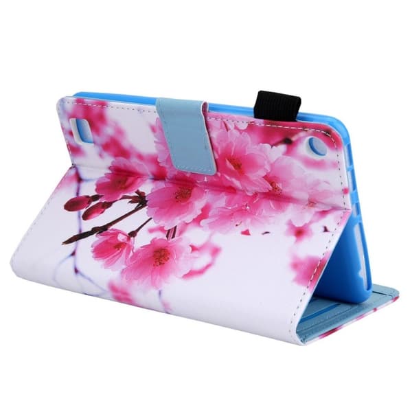 Unique Mønster Lær Flippetui til Amazon Fire 7 (2019) - Plum Blossom Pink