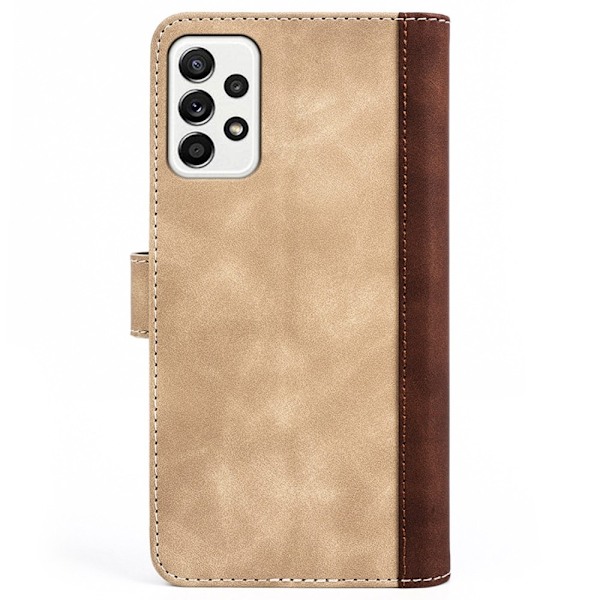 Tvåfärgat Samsung Galaxy A52s 5G / Samsung Galaxy A52 5G / Samsung Galaxy A52 fodral i läder - Gul Gul