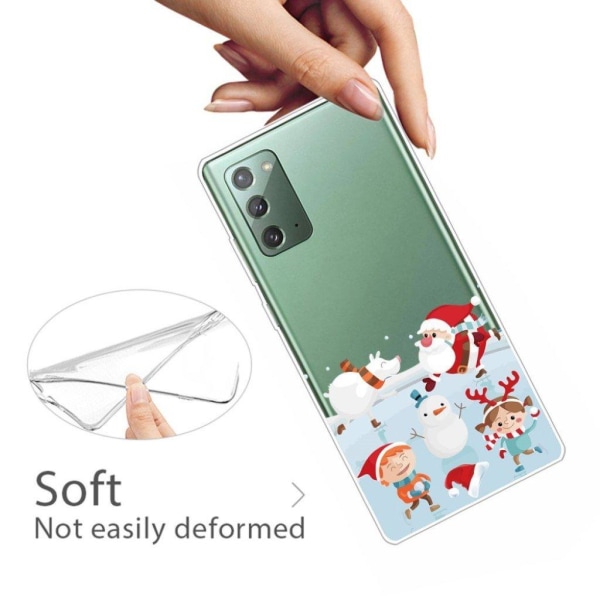 Christmas Samsung Galaxy Note 20 case - Santa and Children White