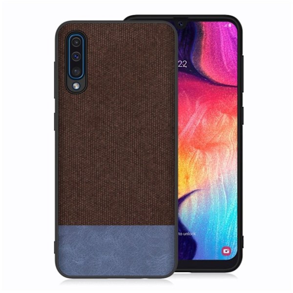 Samsung Galaxy A50 klut tekstur deksel - Kaffe / Blå Multicolor