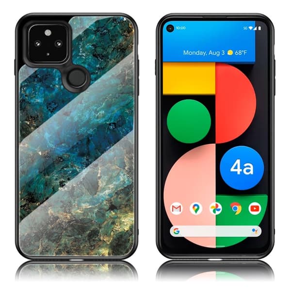 Fantasy Marble Google Pixel 4a 5G kotelot - [Patteri/Color] Green