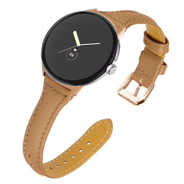 Google Pixel Watch Urrem i ekte skinn - Kaffe Brown