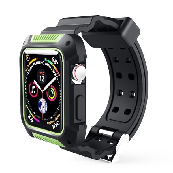Apple Watch Series 4 44mm erstatnings urrem i silikone - Grøn Green