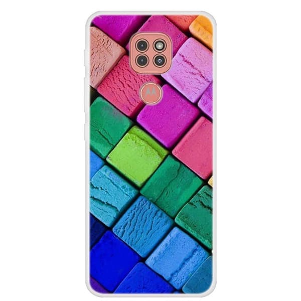 Deco Motorola Moto G9 Play skal - Rutor multifärg