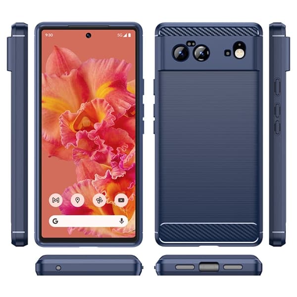 Carbon Flex Etui Google Pixel 6 - Blå Blue