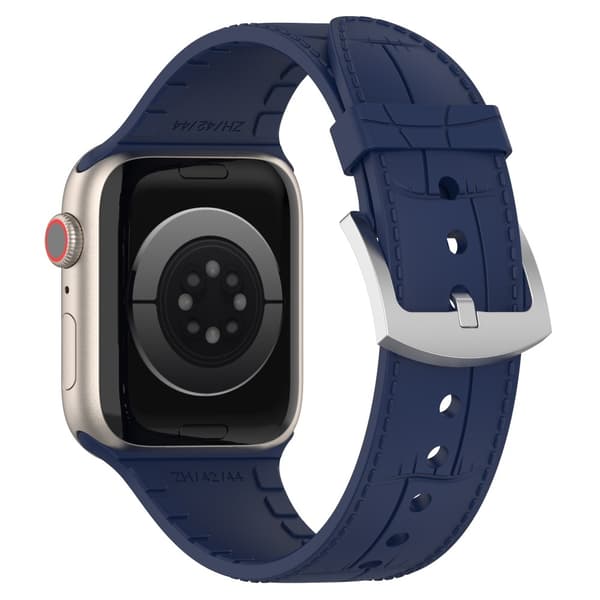 Apple Watch Series 8 (41 mm) silikonrem med kul tekstur - Midnattsblå Blue
