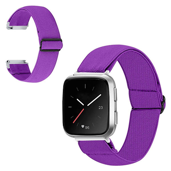 Apple Watch 44mm elastisk urrem - Mørklilla Purple