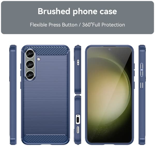 Carbon Flex Samsung Galaxy S24 Plus kotelot - Tummansininen Blue