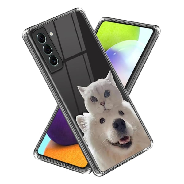 Deco Samsung Galaxy S23 Plus Etui - Kat / Hund White
