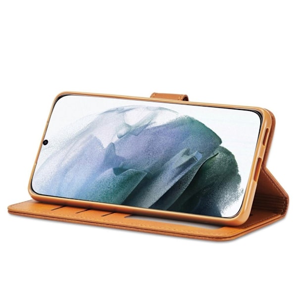 LC.Imeeke läder Samsung Galaxy S21 FE fodral - Brun Brun