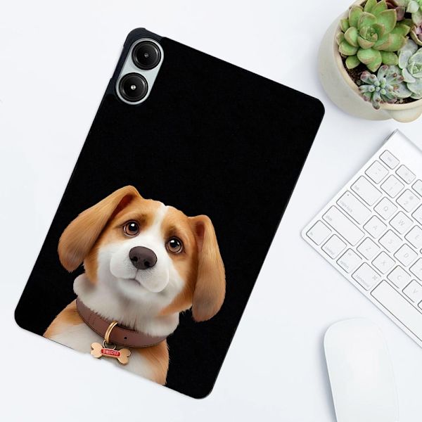 Flexible Case Xiaomi Redmi Pad Pro 5G / Pad Pro / Poco Pad 4G Pattern Printing Slim Tablet Protective Cover - Harrier Beagle Brown