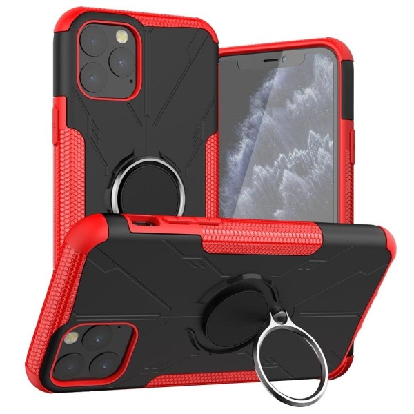 Kickstand-skydd med magnetisk platta för iPhone 11 Pro Max - Röd Röd