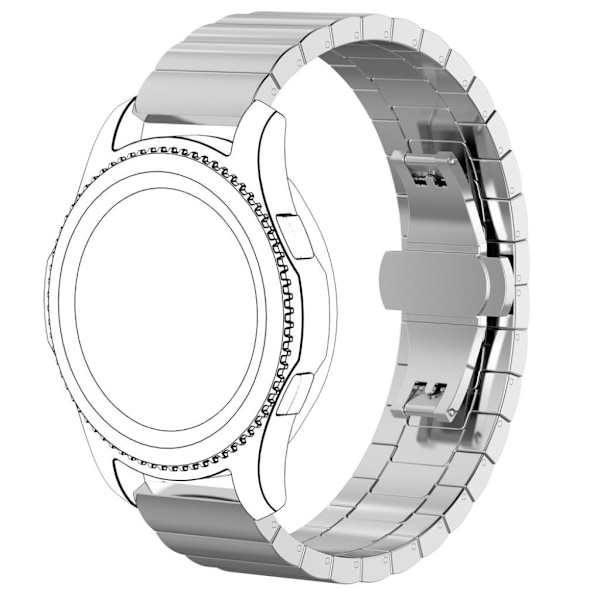 Samsung Gear S3 Snyggt klockband - Silver Silvergrå