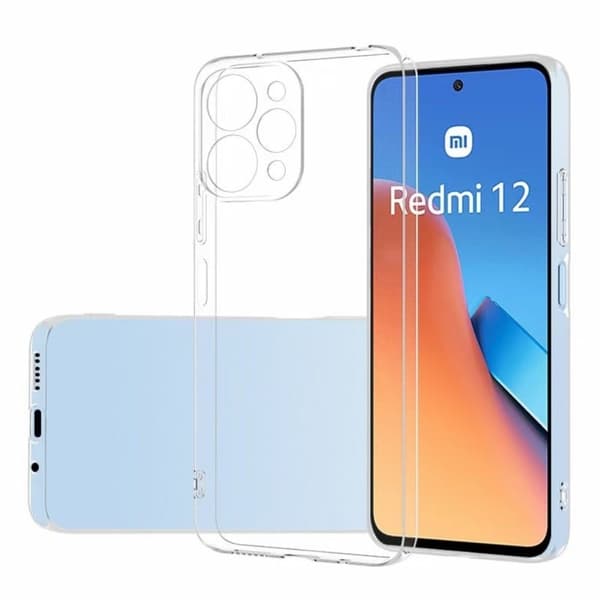Erittäin ohut läpinäkyvä kotelo Xiaomi Redmi 12:lle Transparent