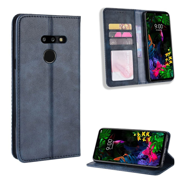 Bofink Vintage läder LG G8 ThinQ fodral - Blå Blå