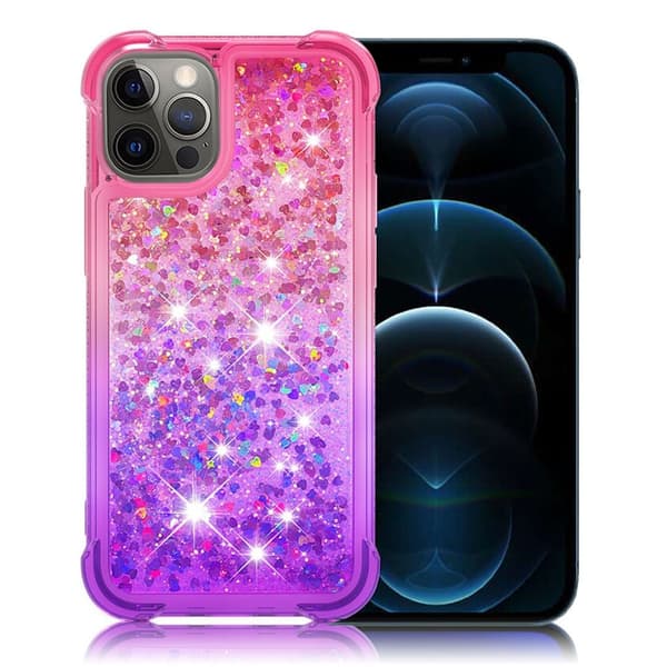 Glitter iPhone 12 Pro / iPhone 12 cover - Lilla Purple