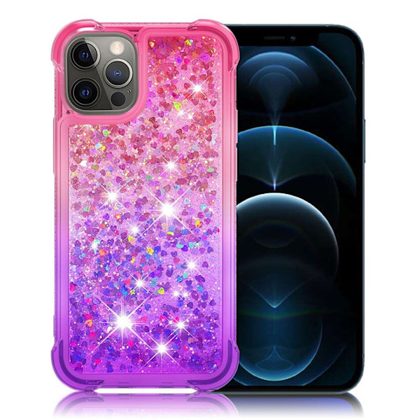 Princess iPhone 12 Pro / iPhone 12 kotelot - Ruusu / Violetti Purple