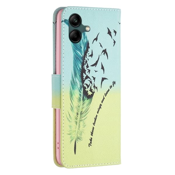 Wonderland Samsung Galaxy A04 Flip Etui - Fjer Green