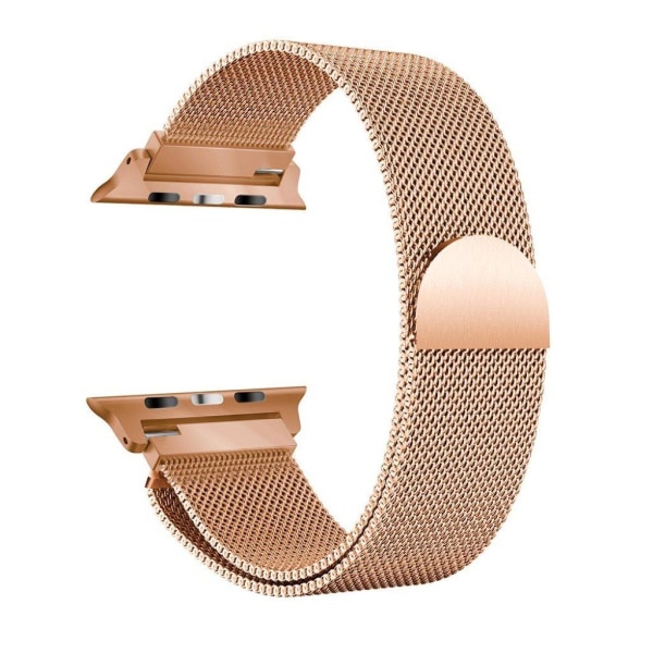 Apple Watch 42 mm unikt klockarmband i rostfritt stål - Champagne Guld Beige