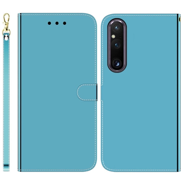 Mirror Sony Xperia 1 V Flippetui - Blå Blue