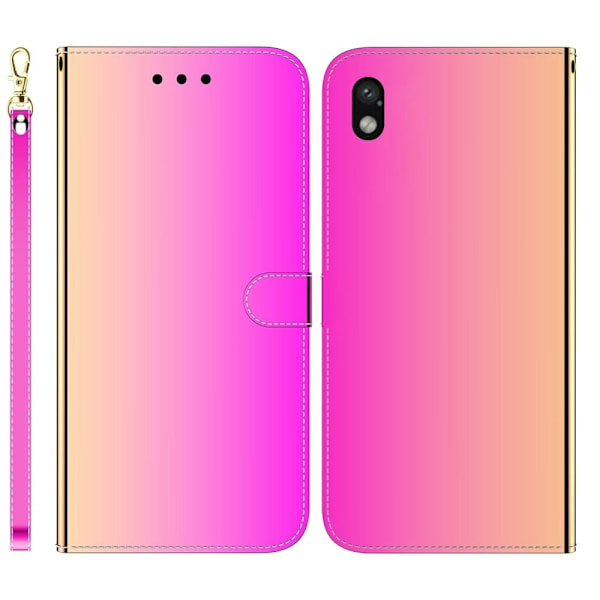 Mirror Sony Xperia Ace III flip case - Ruusu Pink