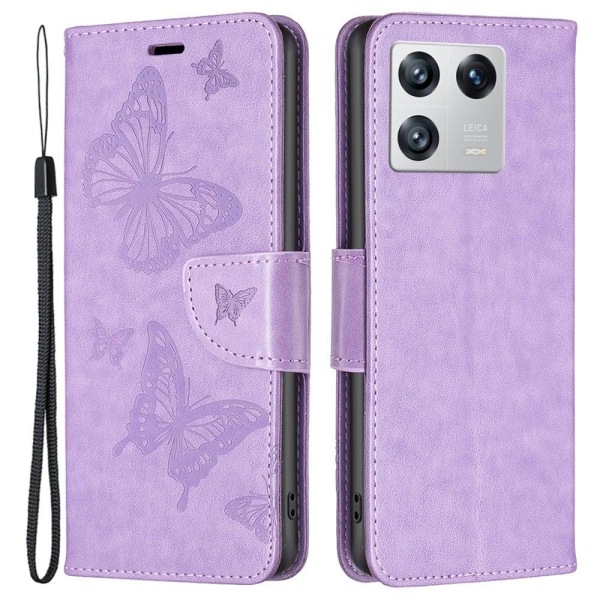 Sommerfugl Xiaomi 13 Flip Etui - Lilla Purple