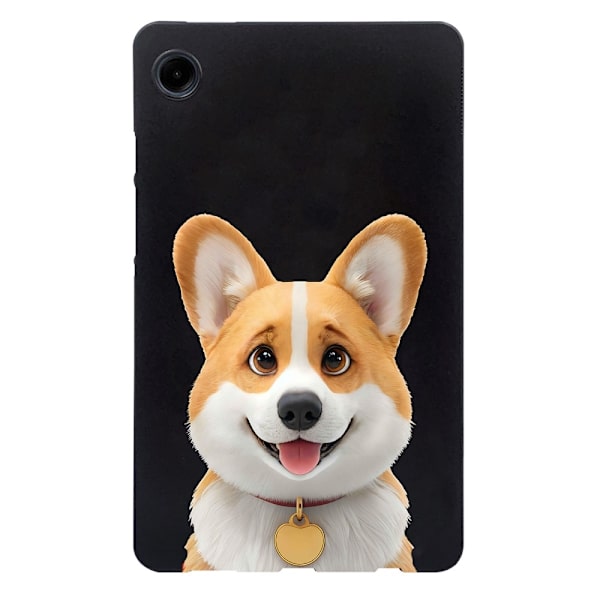 Samsung Galaxy Tab A9 Case Pattern Printing Slim Flexible Tablet Protective Cover - Corgi Brown