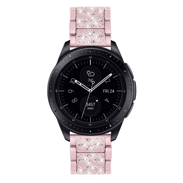 Samsung Galaxy Watch (46mm) strassikoristeinen koristeellinen kellonauha - Pinkki Pink