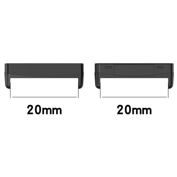1 par Fitbit Sense 2 / Versa 4 / 3 metaladapter - Sort Black