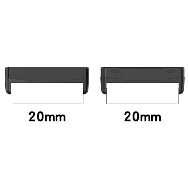 1 par Fitbit Sense 2 / Versa 4 / 3 metalladapter - Svart Svart