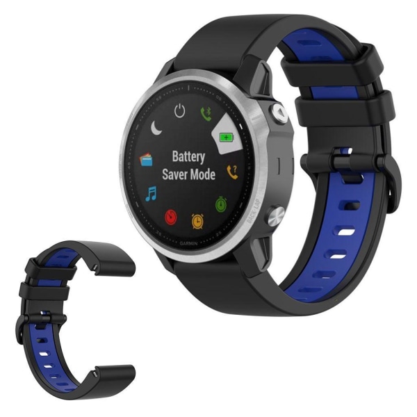 Garmin Fenix 6S / 5S bi-color silicone watch band - Black /