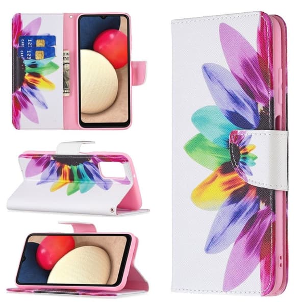 Wonderland Samsung Galaxy A03s flip-etui - Solsikke Multicolor